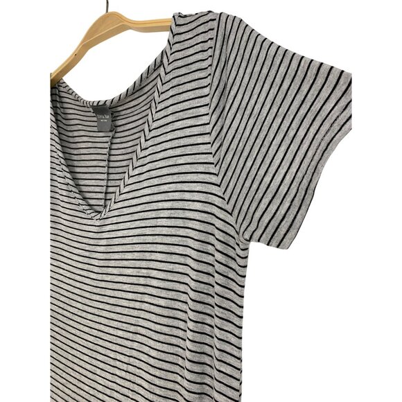 Olivia Rae NY Striped V-Neck Maxi Shirt Dress Swim Cover L RCC10465 EUC Vacay - Picture 5 of 8